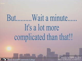 But..........Wait a minute...... It's a lot more complicated than that!! 