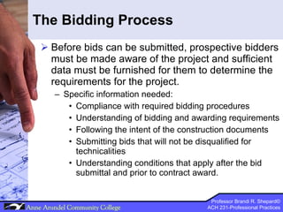 ACH 231 Lecture 07 (Contract Documents) Part 2 | PPT