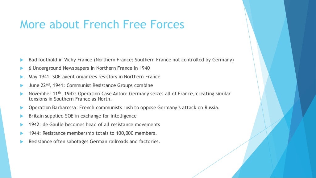 Vichy France and the French Free Forces
