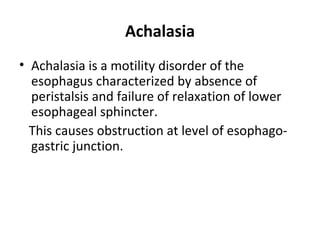 Achalasia disease of GIT | PPT | Free Download