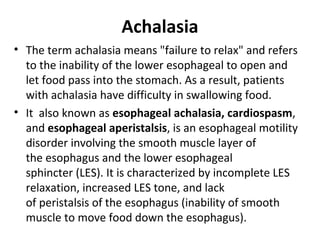 Achalasia disease of GIT | PPT