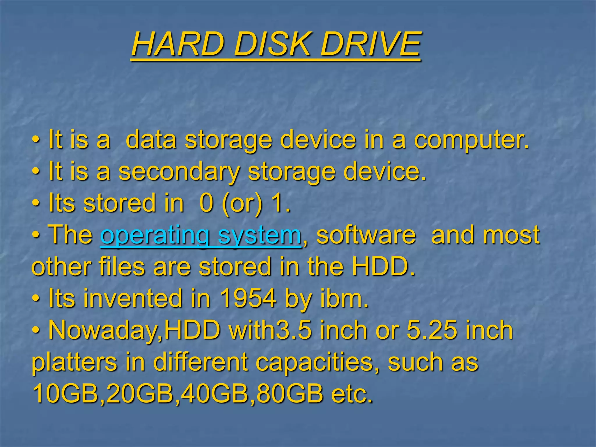 HARD DISK DRIVE ppt PPT