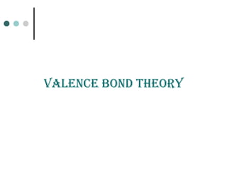 vaLEnCE Bond tHEorY
 
