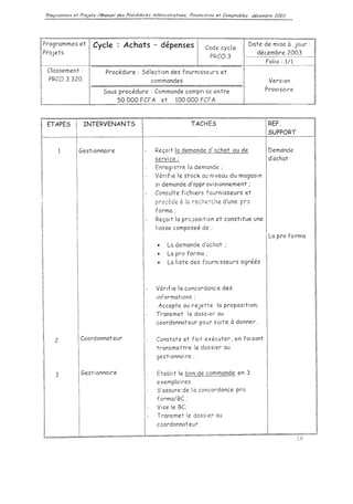 Achats depenses  procedure interne