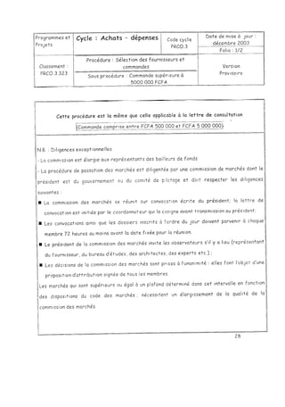 Achats depenses  procedure interne