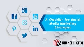 A Checklist for Social
Media Marketing
Strategies
 