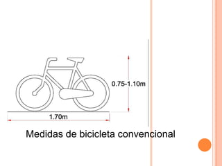 Medidas de bicicleta convencional
 