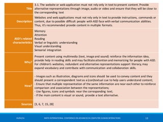 Towards Web Accessibility Guidelines of Interaction and Interface ...