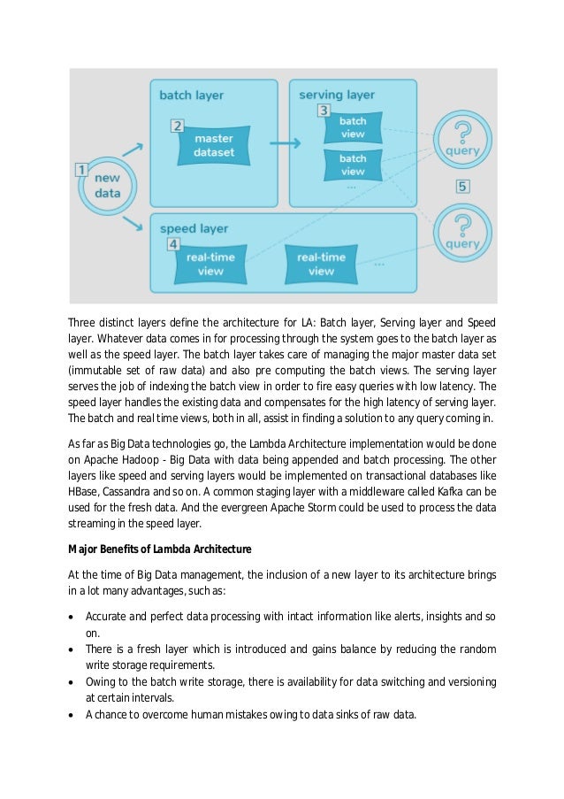 Achieve best of volume and velocity in big data with lambda architecture