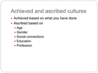 Achieved and ascribed | PPT