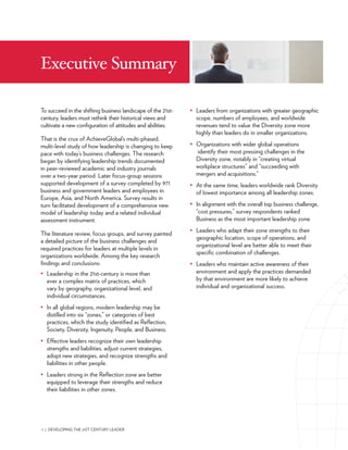 AchieveGlobal: Developing the 21st Century Leader | PDF