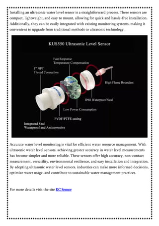 Achieve Greater Accuracy in Water Level Monitoring with Ultrasonic ...