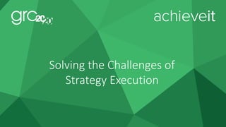 34© 2016, all rights reserved, www.GRC2020.com
Solving the Challenges of
Strategy Execution
 
