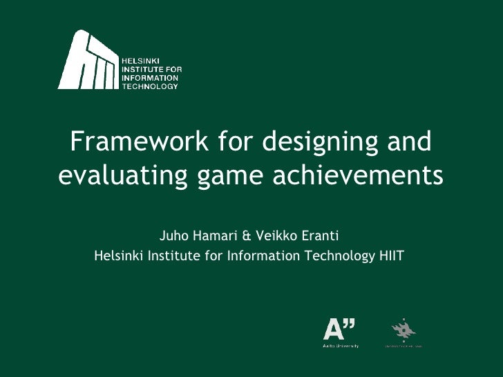 framework for designing and