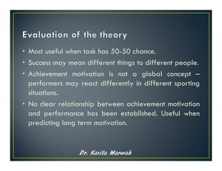 Achievement Motivation in sports psychology | PDF