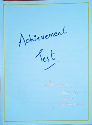 Achievement test22