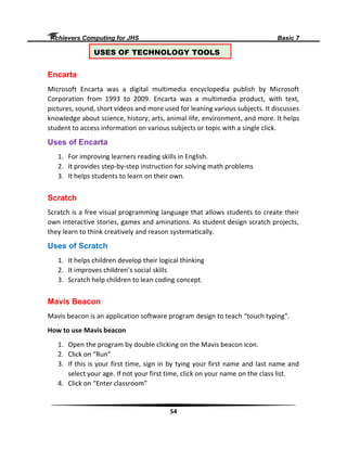 Achievers Computing for Junior High school | PDF
