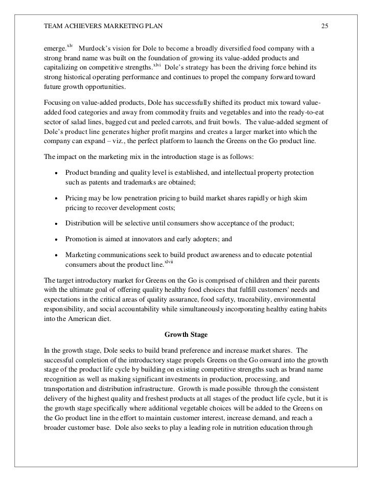 Dole Food Company Marketing Strategy Dole Food Company Marketing Strategy