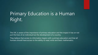 Achieve universal primary education | PPTX