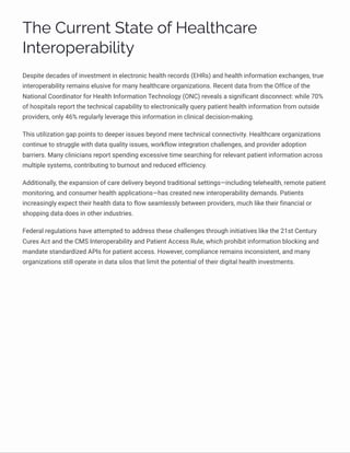 Achieving Interoperability in Healthcare IT: A Strategic Guide | PDF