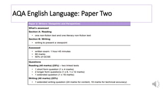 AQA English Language: Paper Two
 