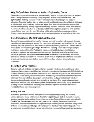 Bridging Cloud Financial Management and Engineering with FinOpsSchool | PDF