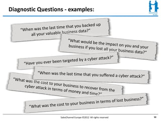 Diagnostic Questions - examples:




                   SalesChannel Europe ©2012 All rights reserved   50
 