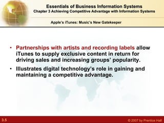 Achieving competitive advantage with information systems | PPT