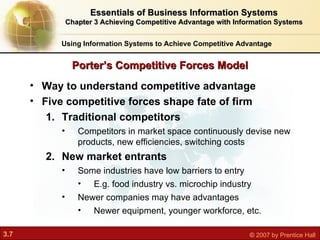 Achieving competitive advantage with information systems | PPT