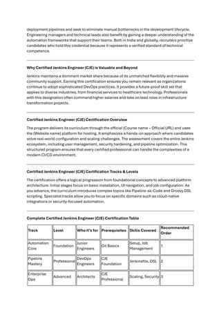 Mastering Certified Jenkins Engineer (CJE) for DevOps Excellence | PDF