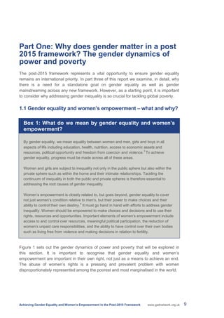 Achieving gender equality and women's empowerment in the post 2015 ...