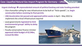 Case: Liquefied Natural Gas Import Program for Germany – URGENT challenge
Urgent challenge ➔ unprecedented amount of polit...