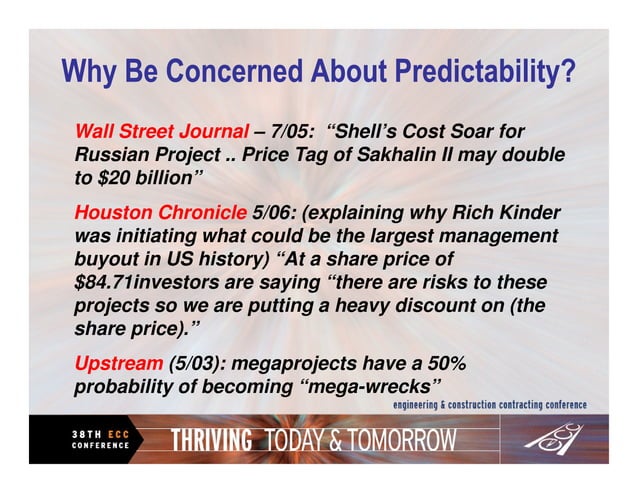 Achieving predictable project costs in an unpredictable world | PPT