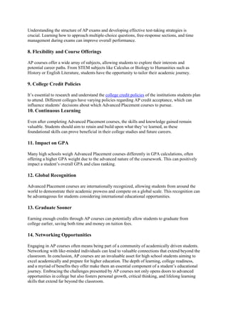 AP Courses: Top 5 Benefits, Value And Tips | Enterprise Wired | PDF