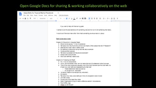 Open Google Docs for sharing & working collaboratively on the web
 