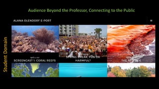 Audience Beyond the Professor, Connecting to the Public
 