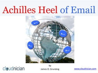 Achilles Heel of Email
Think Stock
www.cloudnician.com
by
James O. Grundvig
 