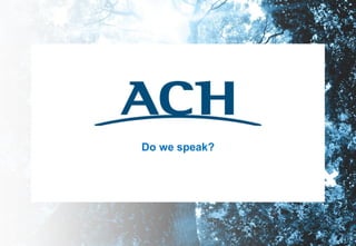 Do we speak?
 