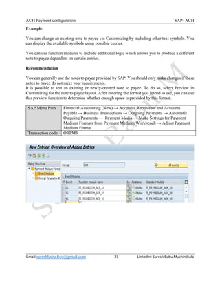 Ach payment configuration | PDF