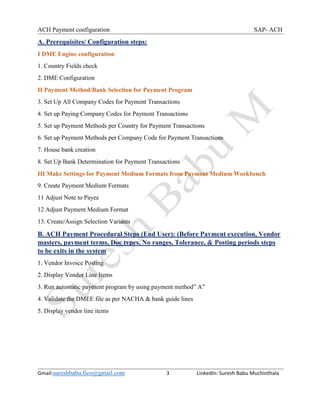 Ach payment configuration | PDF