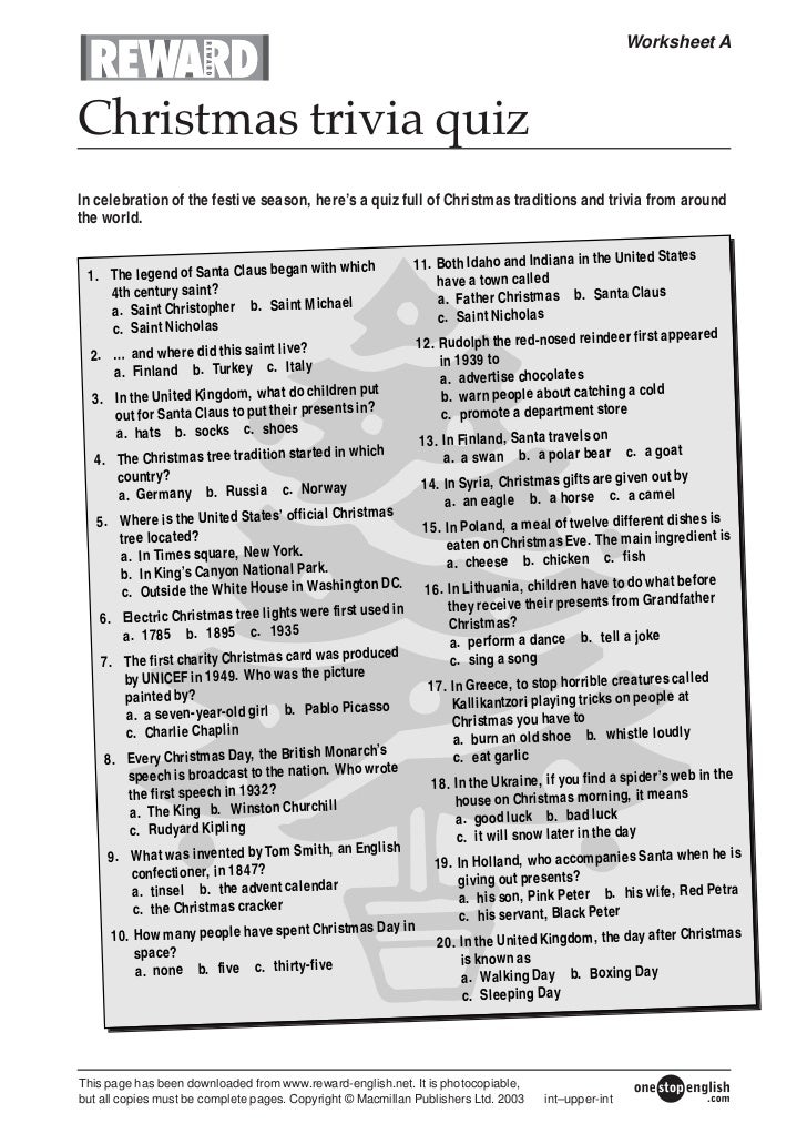 a christmastrivia quiz a christmastrivia quiz