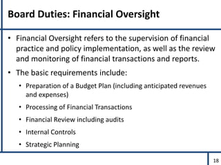 Acht The Role Of Hospital Board Members