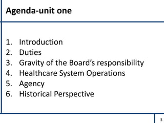 Acht The Role Of Hospital Board Members