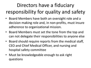 Acht The Role Of Hospital Board Members