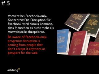 #5
 Was privat, was zugänglich und
 was öffentlich sei, handelt die
 Gesellschaft neu aus. Und auch
 der Gesetzgeber wird es bald
 tun.
 Society is on its way to
 change deﬁntions of privat,
 accessable and public. And so
 is legislation in a lot of
 countries.
 