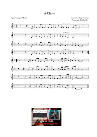 A chuva   mariza - jorge fernando - partitura educacao musical jose galvao sl