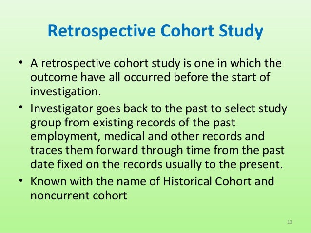 types of retrospective studies types of retrospective studies