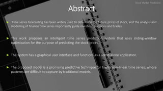 Stock Market Prediction using Machine Learning | PPTX