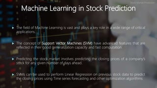 Stock Market Prediction using Machine Learning | PPTX