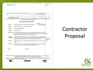 Contractor
 Proposal
 